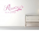 Always Quotes Wall Decal Motivational Vinyl Art Stickers